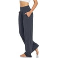 thumbnail image 2 of Women's Casual Loose Wide Leg Cozy Pants Yoga Sweatpants Comfy High Waisted Sports Athletic Lounge Pants with Pockets, 2 of 10