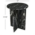 thumbnail image 4 of Javier 17.75" Contemporary Natural Marble Handmade X-Shaped End Table, Black/Gray, 4 of 8
