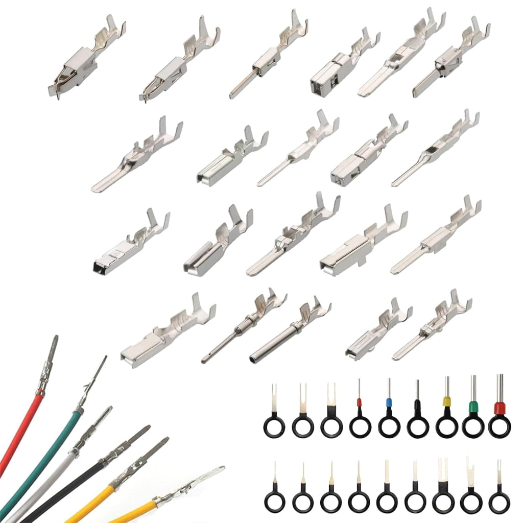 Zorvai 340pcs Car Electrical Wire terminals Connectors Assorted Male Female crimps Pins
