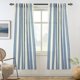 thumbnail image 1 of Cortinas DriftAway de 160 cm con rayas verticales, mezcla de lino, azul marino, 1 of 7