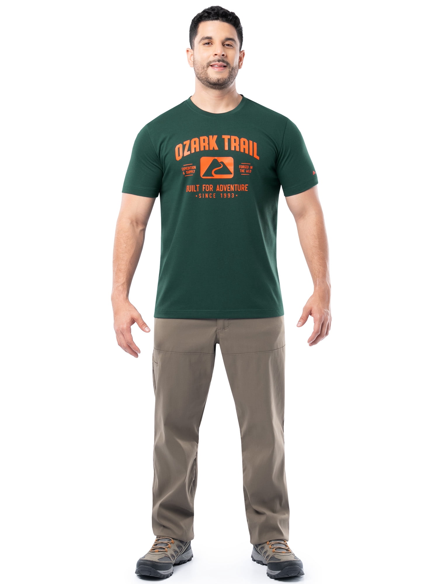 Ozark Trail Men's Active Graphic Tee with Short Sleeves, Sizes S-3XL