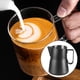 thumbnail image 5 of 1pc Jarra para leche de material acero inoxidable Jarra para leche para leche Cappuccino Latte Art Jarra Herramienta Leche E 350ml negro Yotijar jarra de espuma de leche, 5 of 9