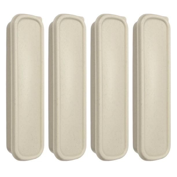 Uxcell 4 Pcs Port Utensilios de Viaje con Estuche, Caja de Cubiertos Portátil de 8.3"