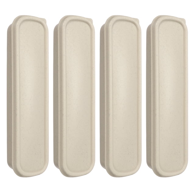 Uxcell 4 Pcs Port Utensilios de Viaje con Estuche, Caja de Cubiertos Portátil de 8.3"