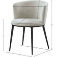 thumbnail image 3 of Meridian Furniture Skylar Cream Velvet Dining Chair (Set of 2), 3 of 7