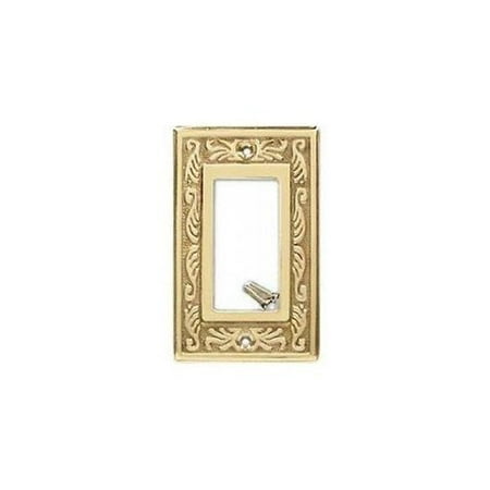 Creative Accents Wood Wall Plate - Creative Accents 1417PB Victorian Solid Brass One Gang Decorator Wallplate
