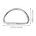 thumbnail image 2 of DECORNIJIA Suitcase Strap D Ring Silver 100Pcs 1.73X0.98X0.12In, 2 of 8