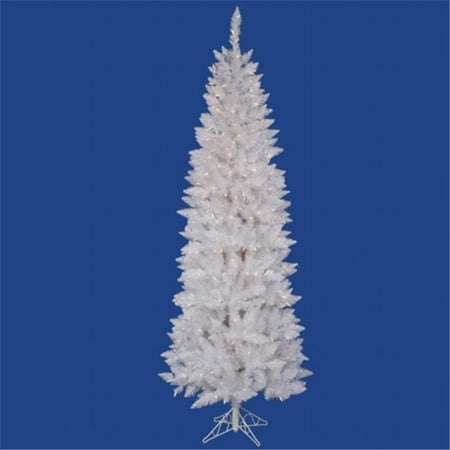 Sparkle Christmas Tree Vickerman Pre-Lit 39' Sparkle White Pencil Pine Artificial Christmas Tree, LED, Warm White Lights ()