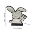 thumbnail image 3 of Lámpara de mesa con espejo de conejito de Pascua. Luz ambiental decorativa y adorno ideal para la decoración de Pascua en dormitorios, salas de estar y escritorios. Lámpara con lente acrílica., 3 of 7