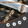 thumbnail image 3 of Hymnorq 13PC 1.5-6.5mm Metric Cobalt Steel Twist Drill Bits Set for Metal, 3 of 8