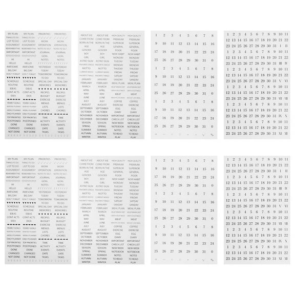 8pcs Planner Stickers Monthly Stickers Calendar Decals For Planners Notebooks Scrapbooking Journaling