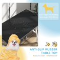 thumbnail image 4 of Adjustable Black Dog Grooming Table | 42" x 24" | Foldable & Sturdy | Rubber Top | Storage Shelf | Ideal for Bathing & Trimming Pets, 4 of 7