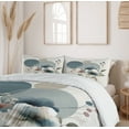 thumbnail image 3 of Ambesonne Monstera Duvet Cover Set, Minimalistic Floral Print, King, Blue Grey and Blush, 3 of 6
