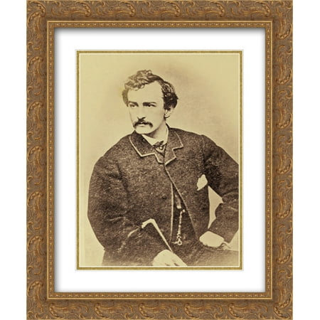 Matt Booth - Wilkes Booth 20x24 Double Matted Gold Ornate Framed Art Print