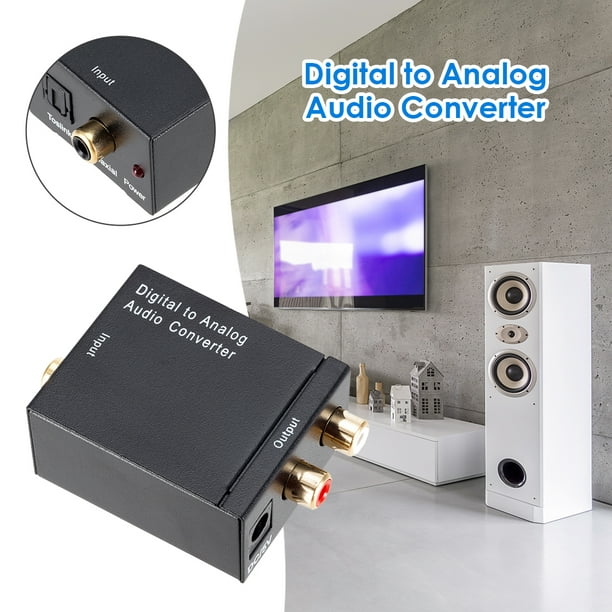 Convertisseur audio numérique (TOSLINK/coaxial) vers analogique (cinch)