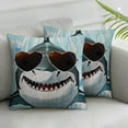 thumbnail image 3 of Shark Pillow Cover, Just a Girl Who Loves Sharks Decorative Pillowcase Throw Pillow Cover, Shark Room Decor, Ocean Fish Shark Lover for Sofa Couch Home Girls Room DecorInch Pillow Case, 3 of 7
