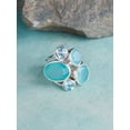 thumbnail image 5 of YoTreasure Aqua Chalcedony Blue Topaz 925 Sterling Silver Multi Gemstone Ring, 5 of 8
