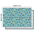 thumbnail image 5 of Cartoon Construction Vehicles Snowflakes Summer Placemats Table Placemats Set Of 6-Linen Kitchen Washable Placemats Table Mats 11.8"x17.7" Non-Slip Heat Resistant, 5 of 5