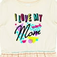 thumbnail image 4 of Inktastic I Love My Mom 80s Retro Style Girls Toddler Dress, 4 of 5