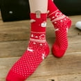 thumbnail image 4 of EnJoCho Clearance Fuzzy Christmas Socks Christmas Women Cotton Socks Multi-Color Women's Winter Socks Adult Xmas Winter Themed Charming Socks Heated Socks Bulk Red Green Cute&Fun, 4 of 6