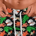 thumbnail image 6 of LONKITO Mens Shorts Elastic Waist Lightweight Hawaiian Beach Shorts with Pockets for Casual Athletic Running, Size L, 6 of 6
