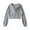 Gray, variant on Lovskoo Womens Zip Up Hoodies Cropped Sweatshirts Spring Fall Clothes Casual Hooded Jacket Tops Winter Clothes Dark Gray