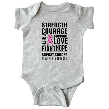 

Inktastic Breast Cancer Awareness Strenght Courage Support Love Gift Baby Boy or Baby Girl Bodysuit