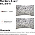 thumbnail image 5 of Navy Blue Floral Pillow Covers 12x20 Set of 2 Botanical Print Vintage Spring Flower Plant Cream Rectangle Decorative Lumbar Throw Pillow Cases Outdoor Farmhouse Decor for Sofa Couch Bed, 5 of 7