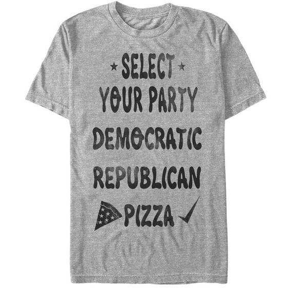 Men's Lost Gods Election Pizza Party Graphic Tee Athletic Heather 3X Large