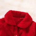 thumbnail image 4 of Vedolay Girls Tops Casual Girls Dress Coat Ruffle Sleeves Wool Blend Outerwear,Red 9-12 Months, 4 of 5