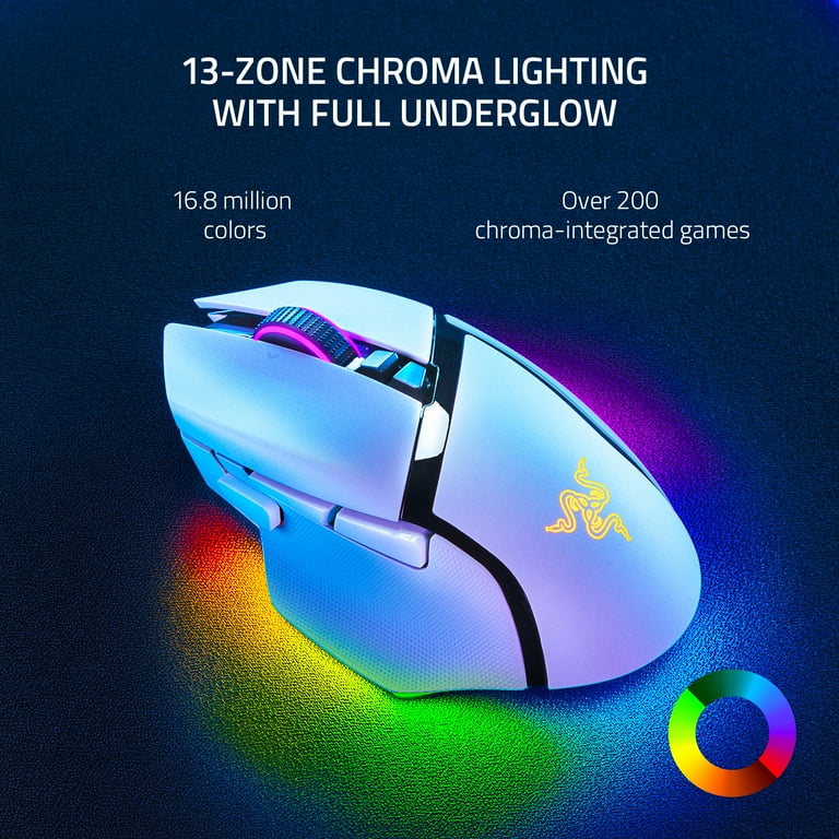 Razer Basilisk V3 Pro Wireless Gaming Mouse, 2.4Ghz Bluetooth, White Razer Basilisk V3 Pro Wireless Gaming Mouse, 2.4Ghz Bluetooth, White