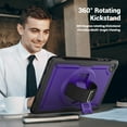 thumbnail image 4 of ELEHOLD Case for Samsung Galaxy Tab A9 plus 11.0(2023)/X210/X215/X216,Soft TPU Rugged Durable Case with 360° Rotating Hand Strap & Foldable Hidden Stand & Pencil Holder,Purple, 4 of 12