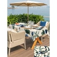 thumbnail image 4 of Blueberry Spring Leaves Outdoor Tablecloth - 60x102 Inch Rectangle Dining Table Cover, Beige Botanical Branches Waterproof Outdoor Table Cloth with Umbrella Hole & Zipper for Picnic/Patio/Party, 4 of 7