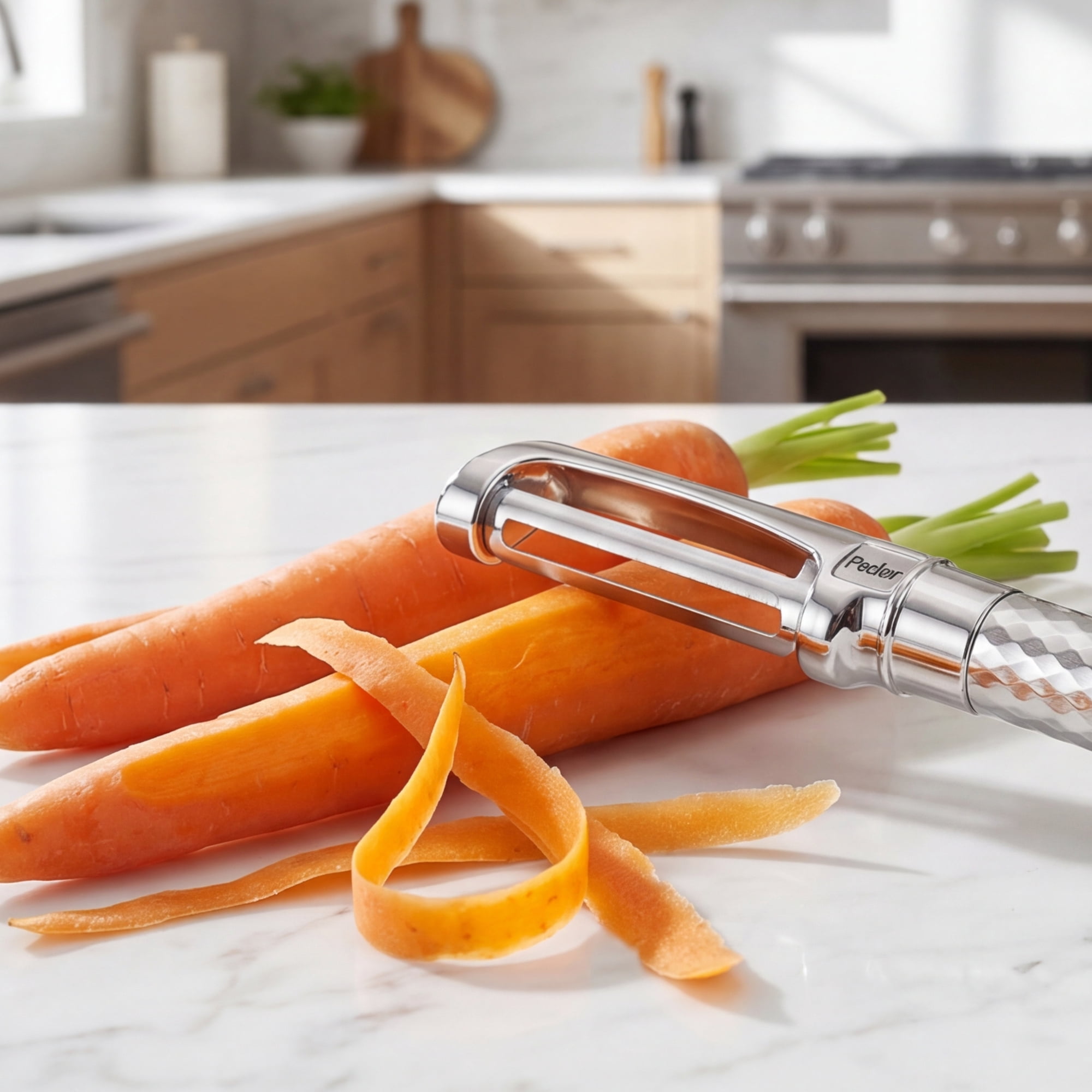 Unique Bargains Stainless Steel Thickened Peeler with Hanging Hole Silver 7.5" x 0.8"