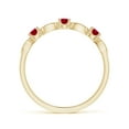thumbnail image 2 of Angara Natural Round Ruby & Marquise Diamond Ring for Women in 14K Yellow Gold – July Birthstone Jewelry | Ruby and Diamond Ring (Ring Size - 7.5), 2 of 10