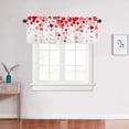 thumbnail image 4 of Valentines Day Curtains Kitchen Window Valance Red Pink Love Heart Valentine''s Rod Pocket Valances Windows Treatments 1 Panel Short Curtain 54x18 Inch for Bathroom Living Room Decor, 4 of 6