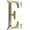 E, variant on 4-inch House Letter "E" with Mounting Screws, Polished Brass, Shiny Gold Color, Suitable for Mailbox, Home, Apartment, Hotel etc