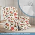 thumbnail image 3 of Kuiaobaty Mushroom Flower Pattern Reclining Slipcover Butterfly Anti-Slip Recliner Chair Cover Large Breathable Reclining Sofa Slipcover Washable Recliner Couch Cover with Side Pocket for Pets, 3 of 8
