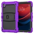 thumbnail image 3 of for Lenovo Tab M10 Plus 3rd Gen 10.6 inch 2022 Case with PET Screen Protector + Pencil Holder + Stand + Shoulder Strap | Heavy Duty Protection 3 Layer Silicone PC Case | Purple+Black, 3 of 8