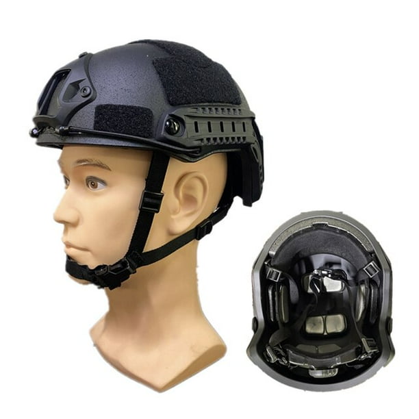 Casco táctico balístico ACH de corte alto, protector antibalas de PE, almohadilla de suspensión rápida, NIJ IIIA