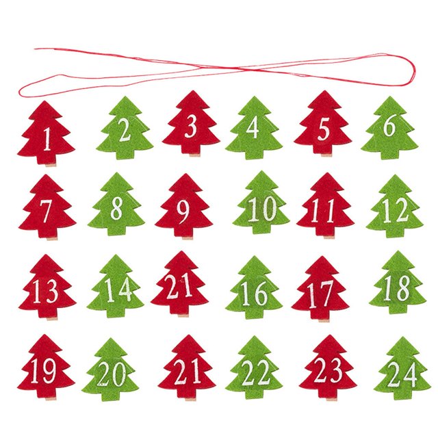 Clips de madera con forma de estrella y cuerdas para fotos navideñas y decoración DIY, paquete festivo de 24