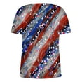 thumbnail image 5 of Honeeladyy USA Flag Tops for Women Fashion Summer Casual Printed Round Neck Short Sleeves Tshirt Blouse Gifts for Family(Red,2XL), 5 of 5
