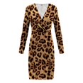 thumbnail image 5 of Ketyyh-chn99 Robes pour Femmes Robe de Cocktail Formelle Col en V Unie Robe de Fête Formelle Évasée Élégante Robe Florale Invitée de Mariage Jaune,P, 5 of 5