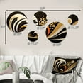 thumbnail image 4 of Designart "Golden Circular Universe V" Modern Geometric Metal Wall Art Set of 5 Piece, 4 of 5