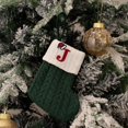 thumbnail image 1 of Home Decor Christmas Stockings With Initials Large Embroidered Letter Knit Red White Christmas Stocking For Family Holiday Decorations And Xmas Tree Fireplace, 1 of 4