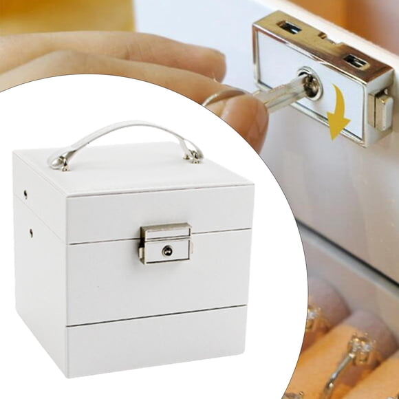 Caja de almacenamiento de joyas Hugo Blanco Bandeja extraíble