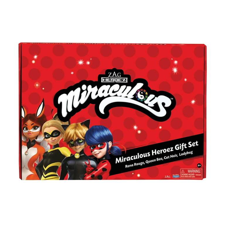 Miraculous Heroez Ladybug & Lady Noir Doll Playset, 4 Pieces, Ages