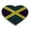 Jamaica Belt Buckle Heart Shaped, variant on Jamaica Jamaican People Caribbean Country Belt Buckl Nation Land Metal Fashion