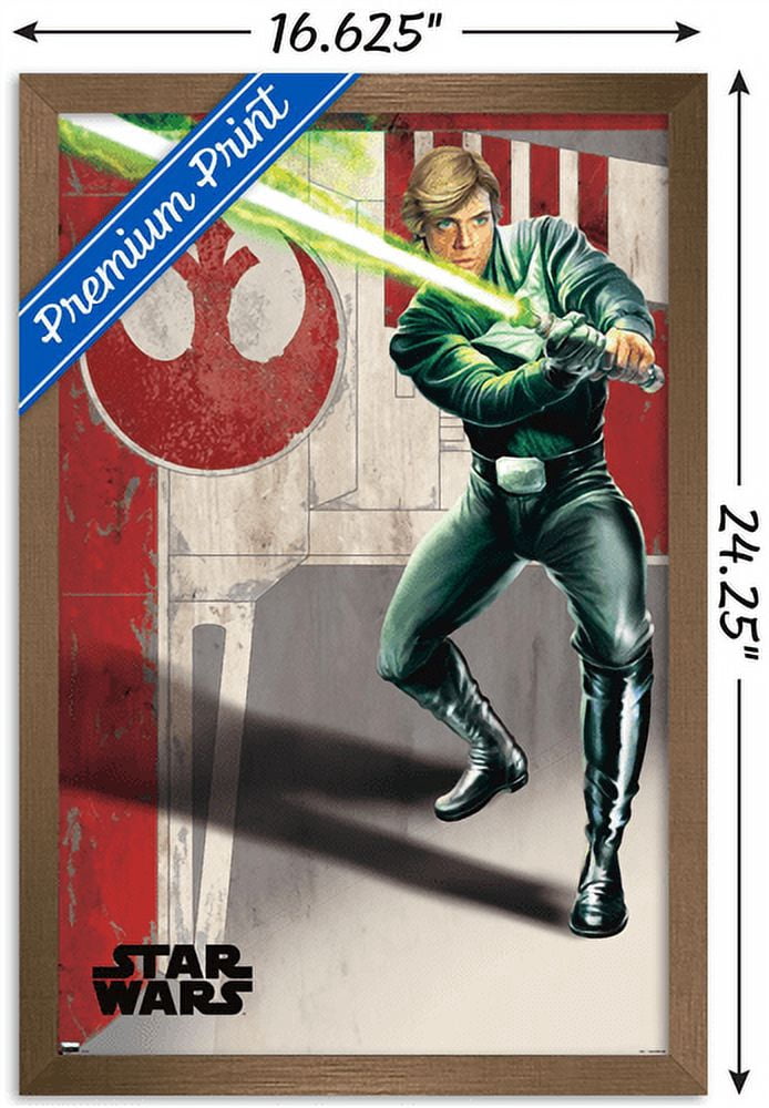 Star Wars: Return of the Jedi - Luke Wall Poster, 14.725" x 22.375", Framed