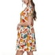 thumbnail image 2 of Disketp Autumn Leaves para Vestido de Manga Corta para Mujeres, Vestidos de Verano para Mujeres, Casual y Holgado para la Playa, 2 of 6